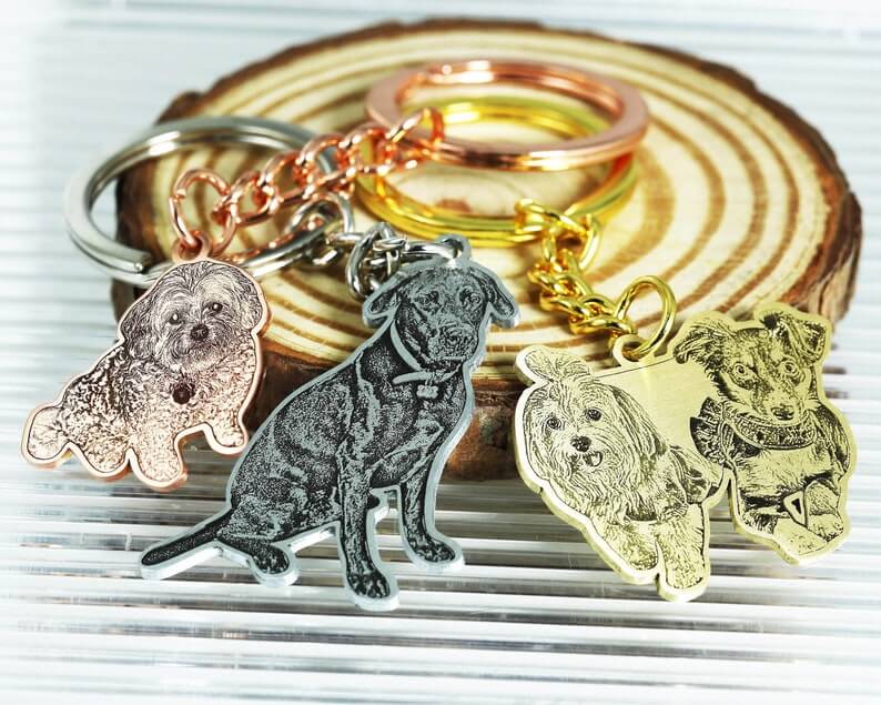 Custom Personalized Pet Body Keychain