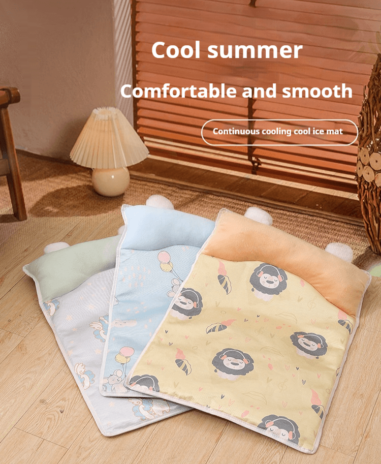 Pet Cooling Bed, Pet Cooling Mat with Pillow