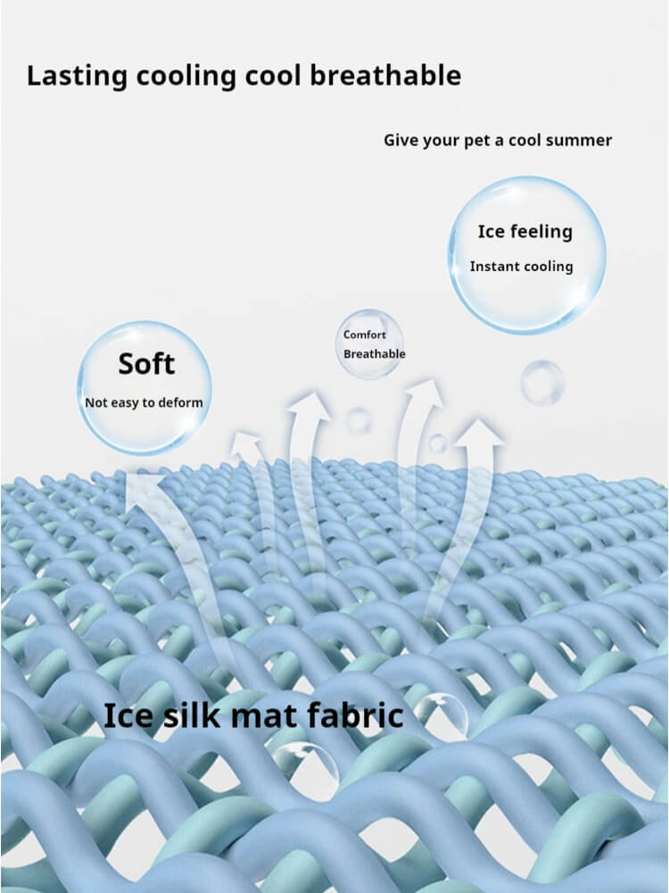 Pet Cooling Bed, Pet Cooling Mat with Pillow
