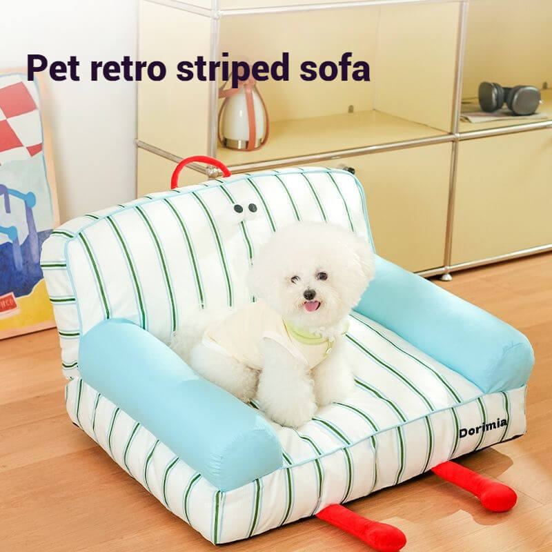 Pet Retro Washable Calming Sofa Bed