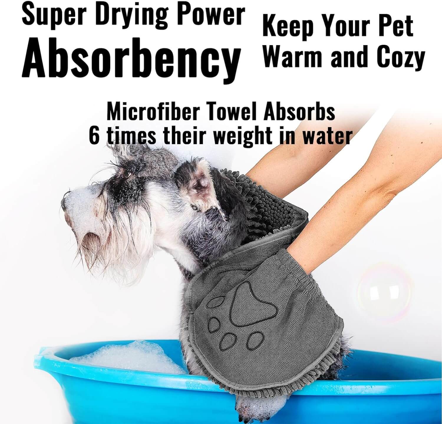 Dog Towels For Drying Pets Dog Cat Bathing Supplies Machine Washable