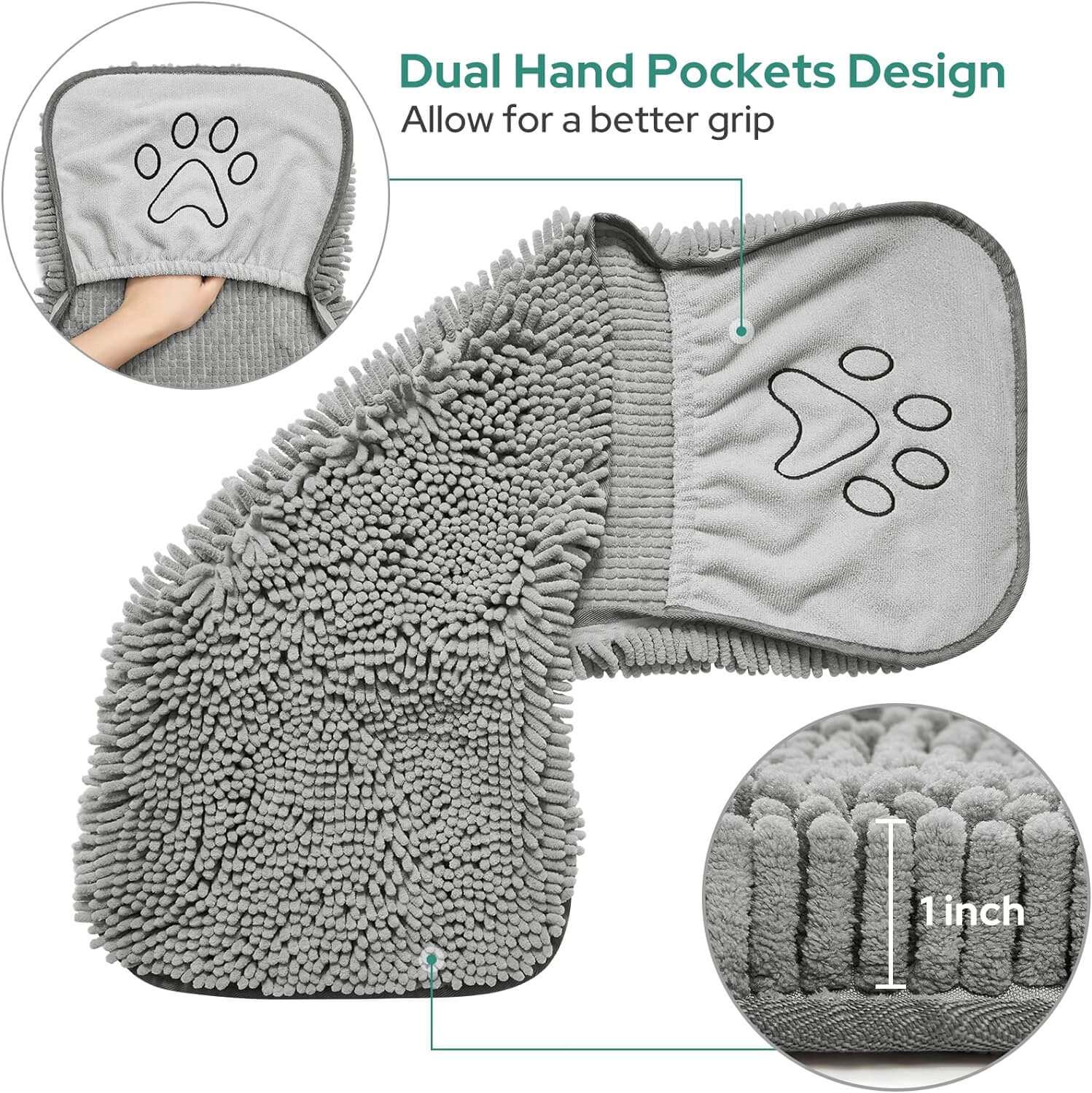 Dog Towels For Drying Pets Dog Cat Bathing Supplies Machine Washable