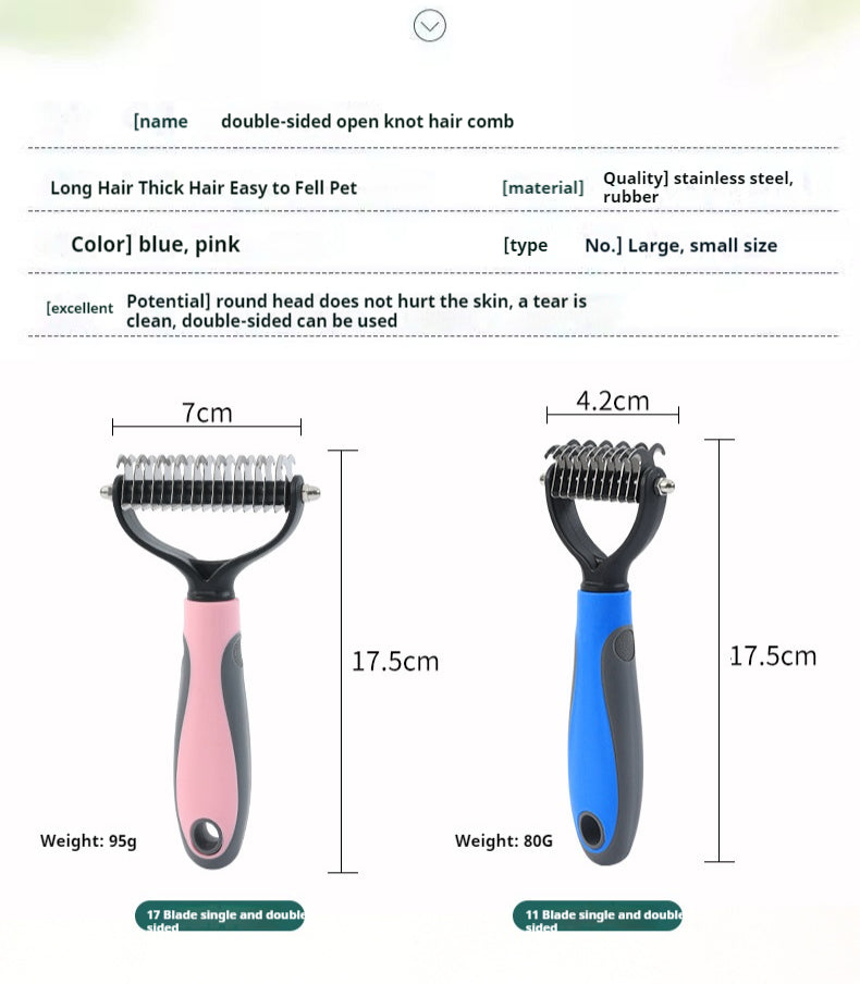 Pet Grooming Brush, Cat Brush Dog Brush for Shedding Tool for Long matted Haired Pets