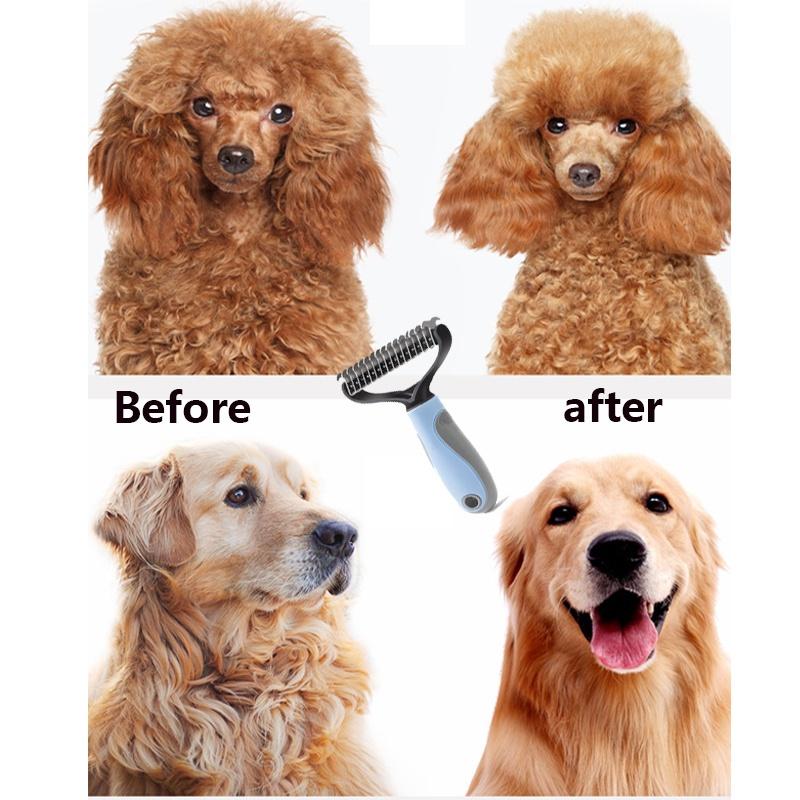 Pet Grooming Brush, Cat Brush Dog Brush for Shedding Tool for Long matted Haired Pets