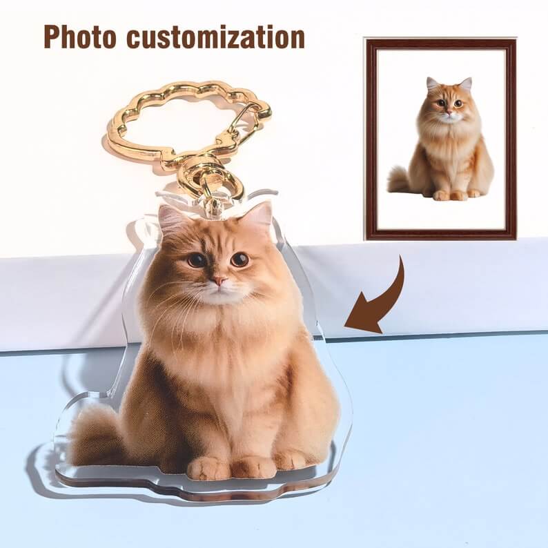 Custom Pet Photo Keychain