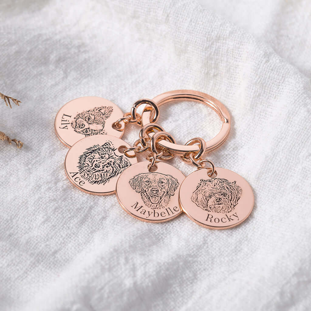 Custom Personalized Pet Face Keychain