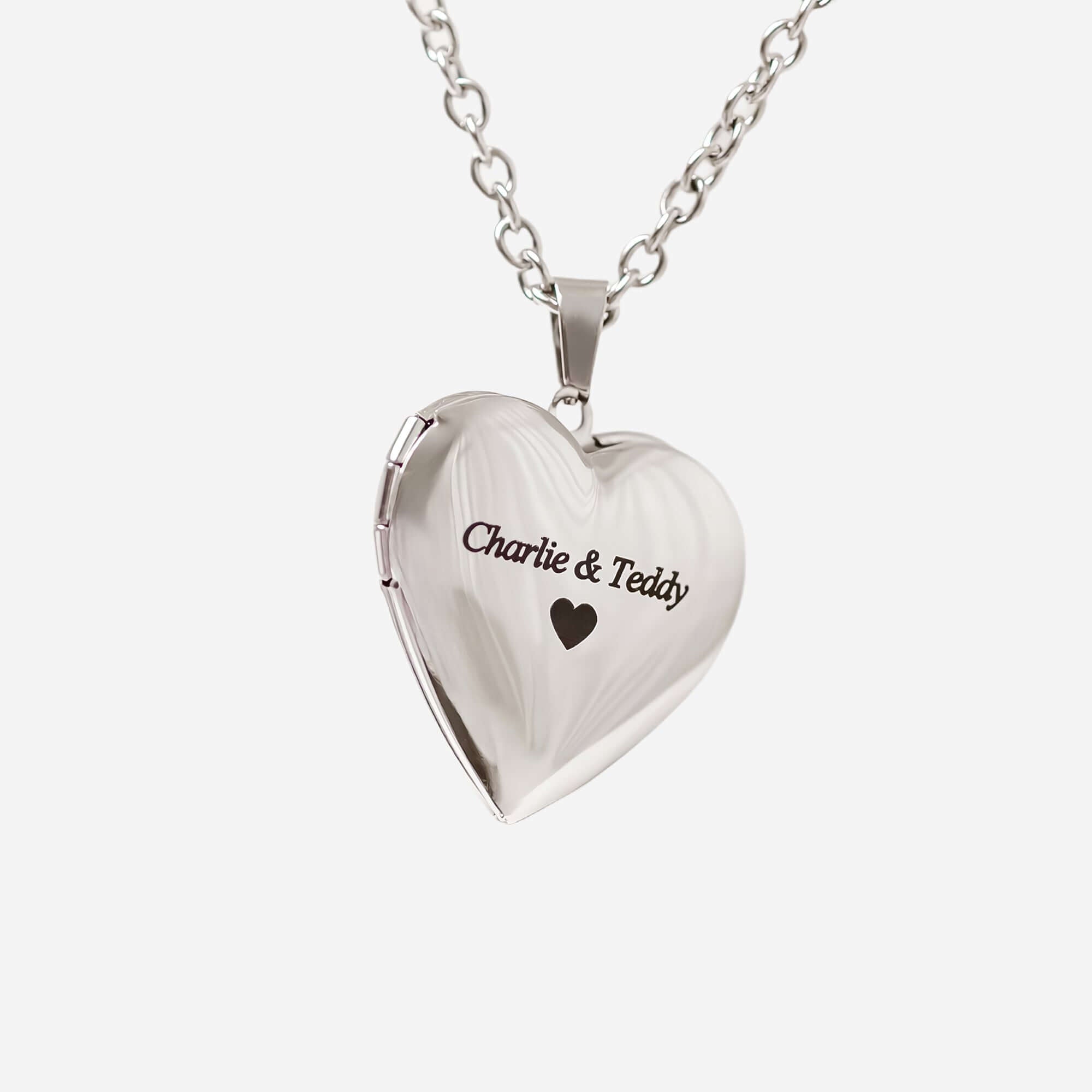 Custom Pet Locket Heart Necklace