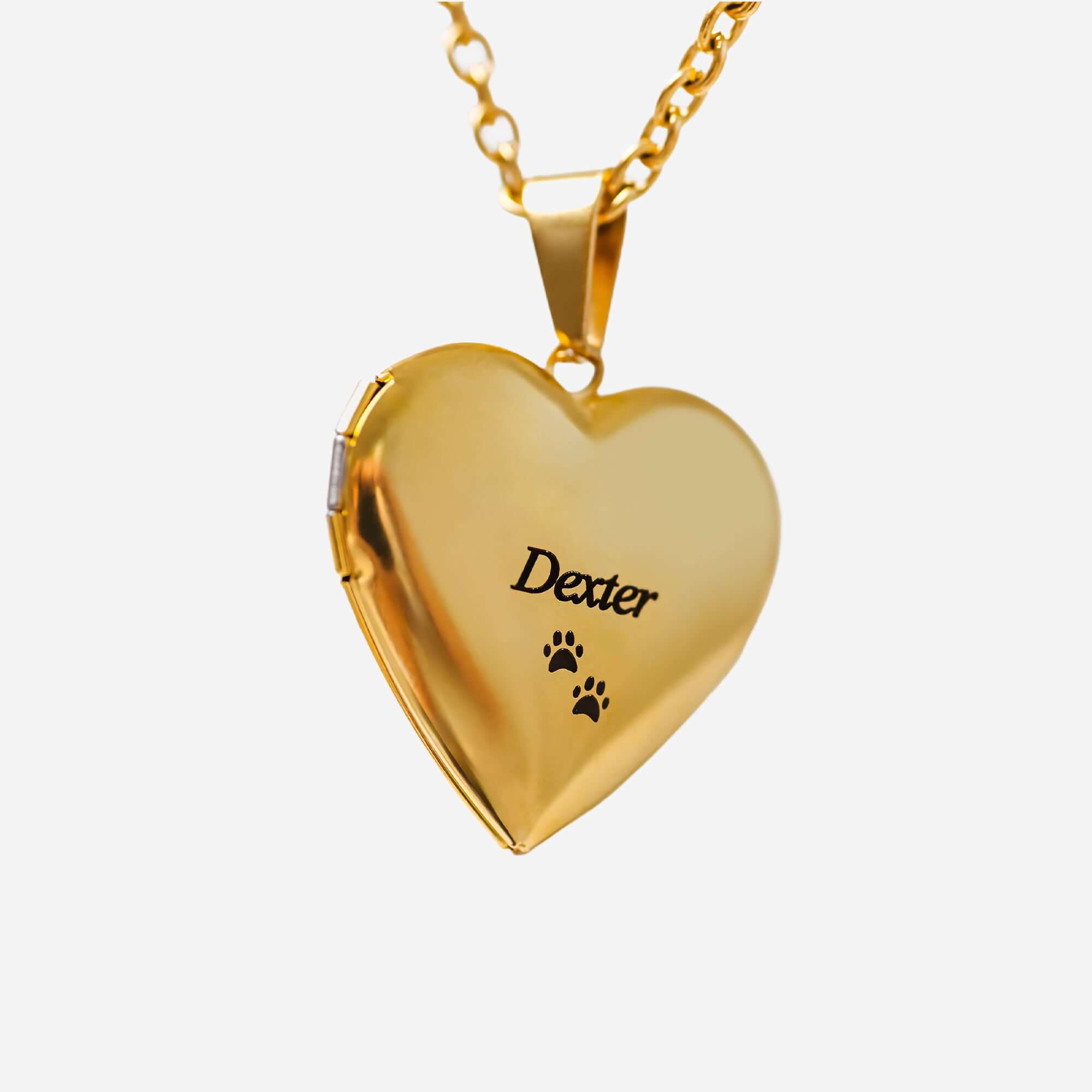 Custom Pet Locket Heart Necklace