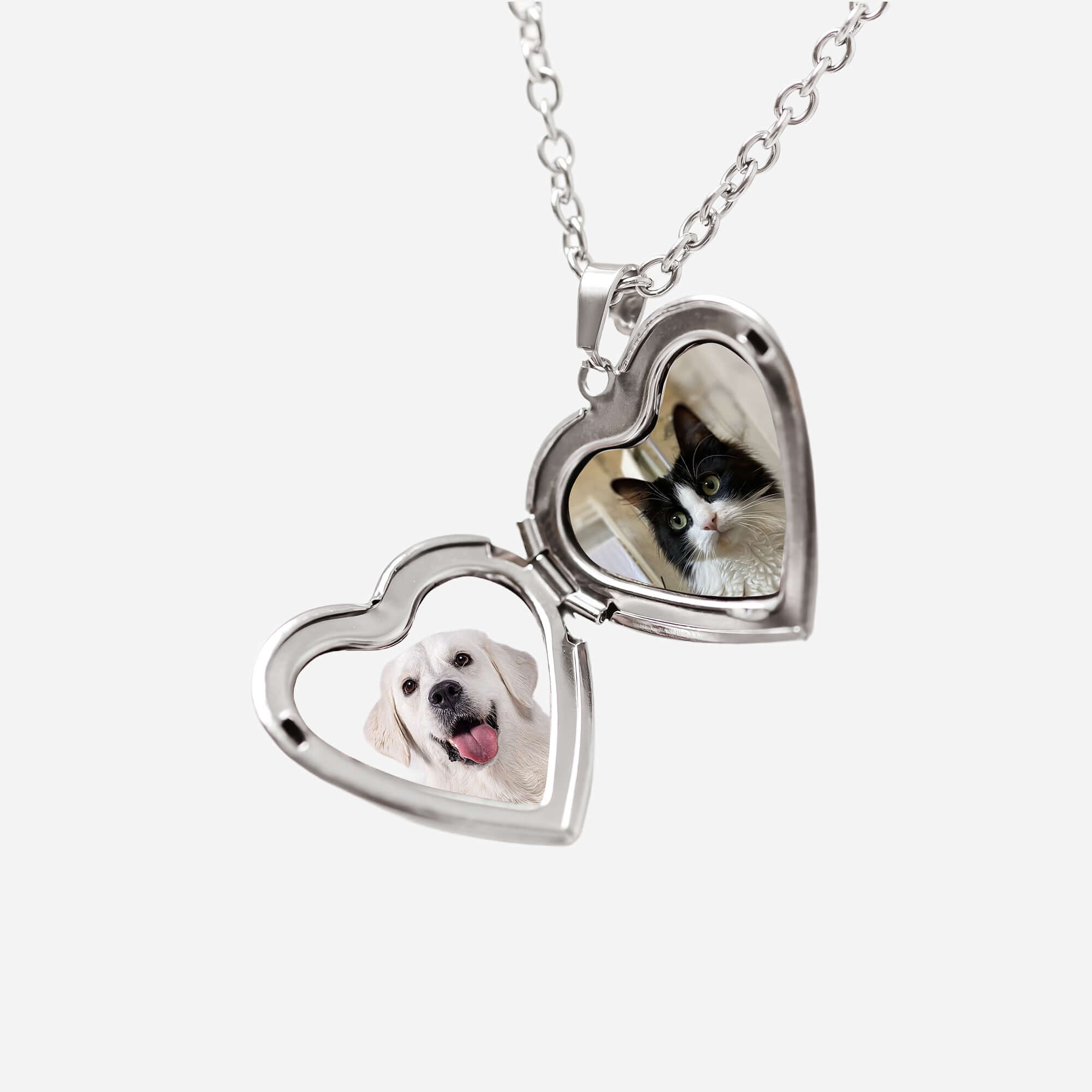 Custom Pet Locket Heart Necklace