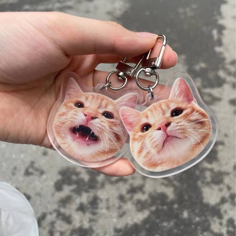 Custom Pet Photo Keychain