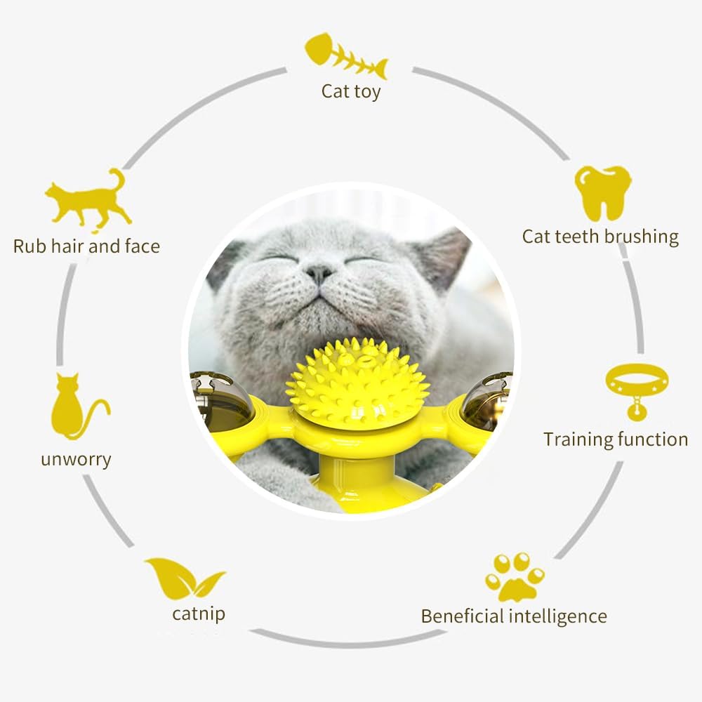 Interactive Windmill Cat Toys Cat Toys for Indoor Cats Kittens
