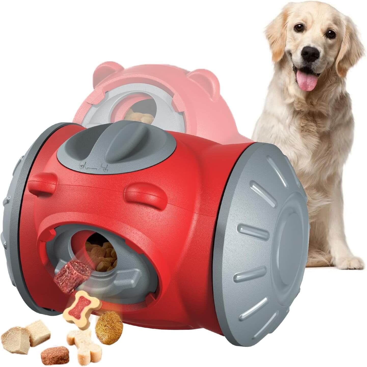 Dog Interactive Toys Adjustable Food Dispensing Puzzle Feeder For Pets