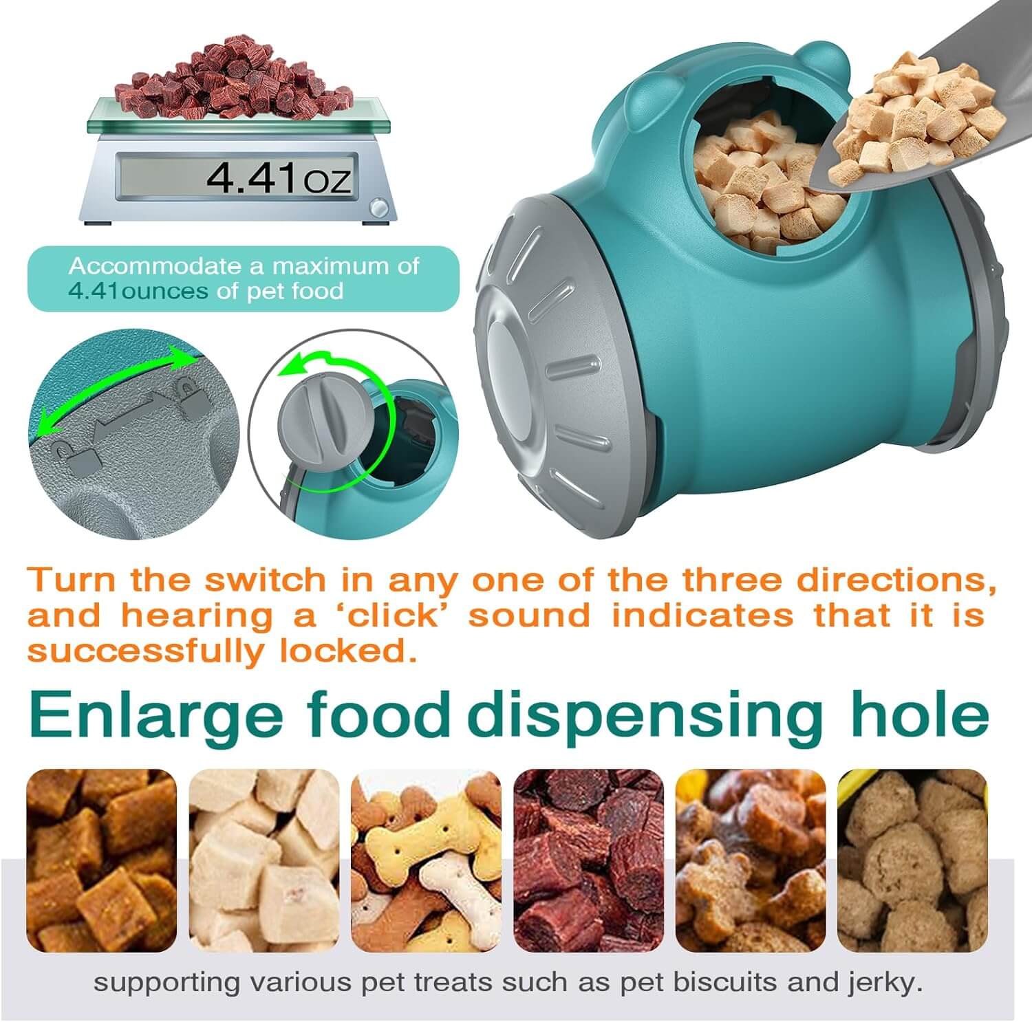Dog Interactive Toys Adjustable Food Dispensing Puzzle Feeder For Pets