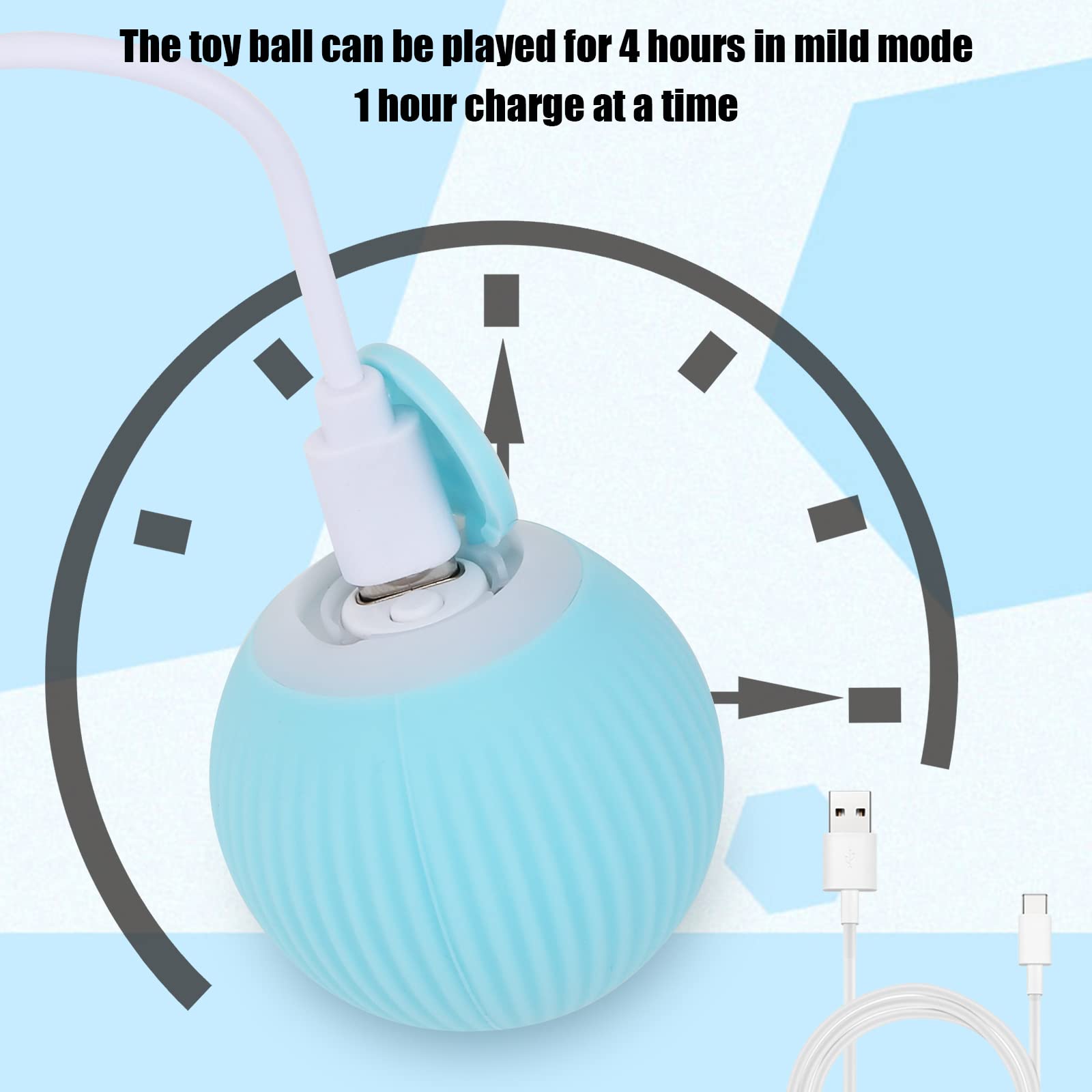 Interactive Electric Cat Toy Ball Dog Pet Intelligent Toy Ball