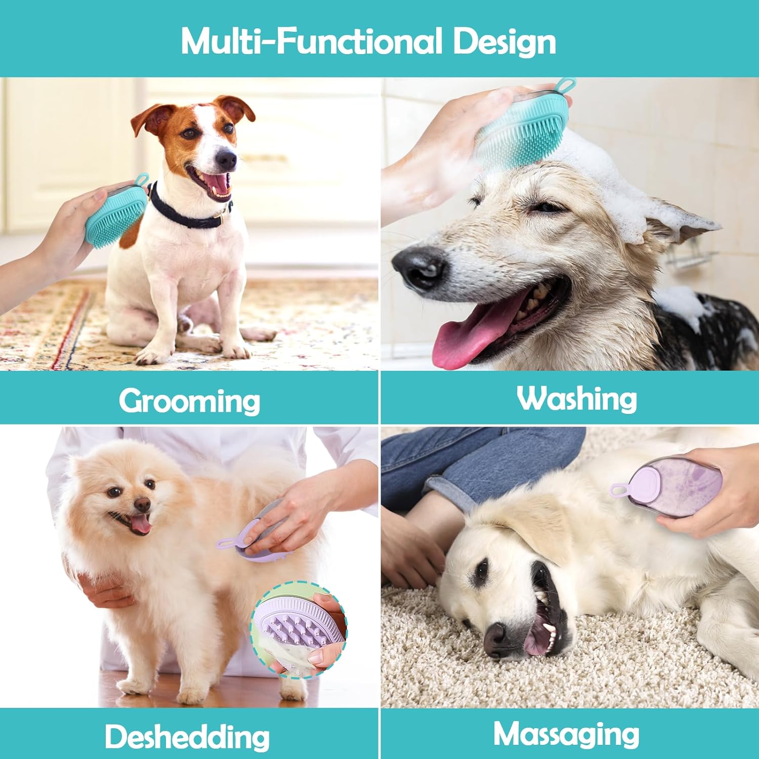 Cat Bath Brush Cat Hair Brush,Dog Bath Brush Comb Silicone Brush Cat Massage Brush