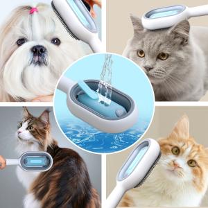 4 in 1 Pet Grooming Water Brush for Cats Dogs, Pet Hair Removal Comb with Water Tank