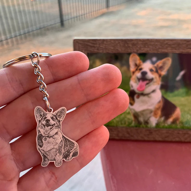 Custom Personalized Pet Body Keychain