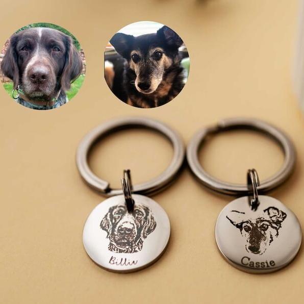 Custom Personalized Pet Face Keychain