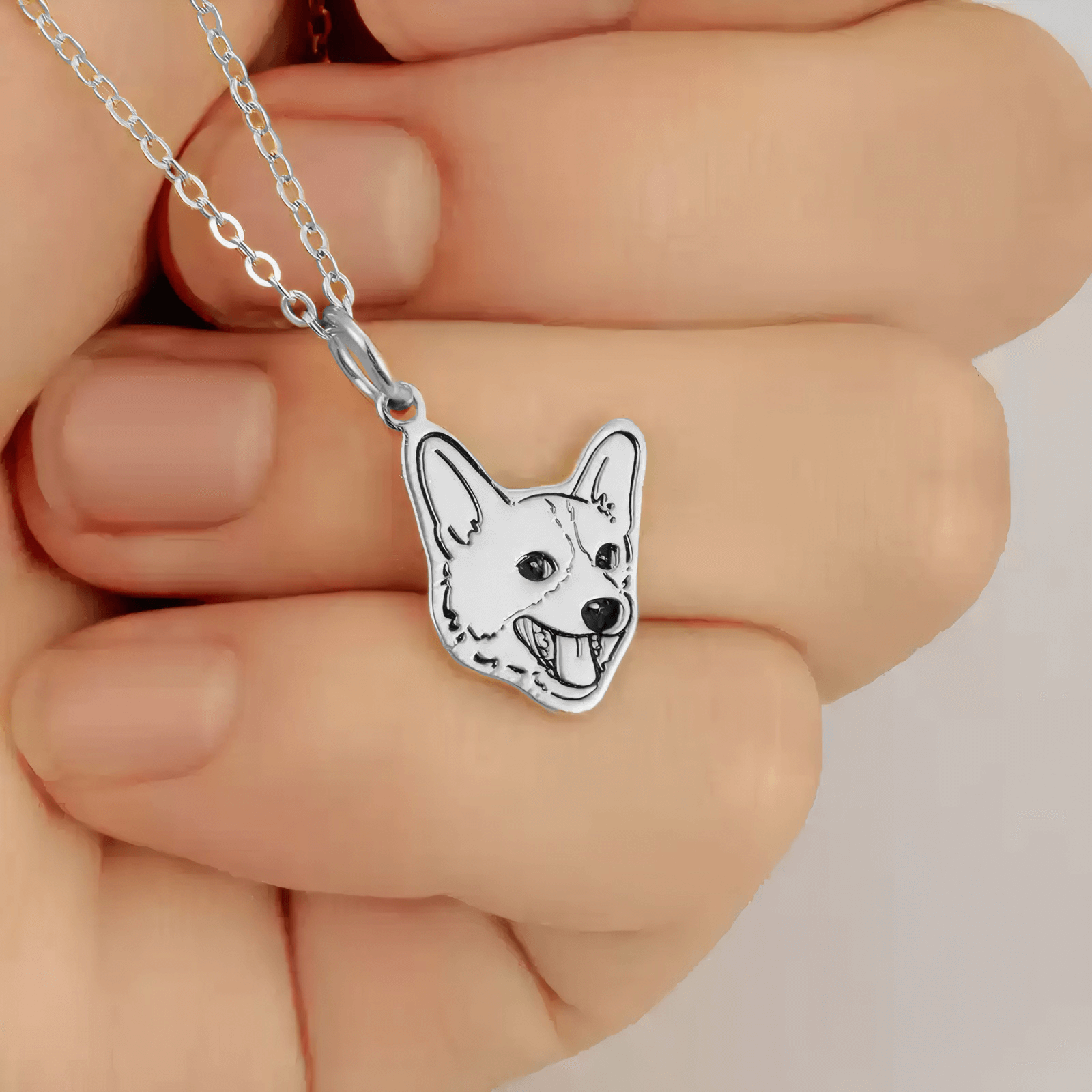 Custom Drawings Pet Portraits Necklace