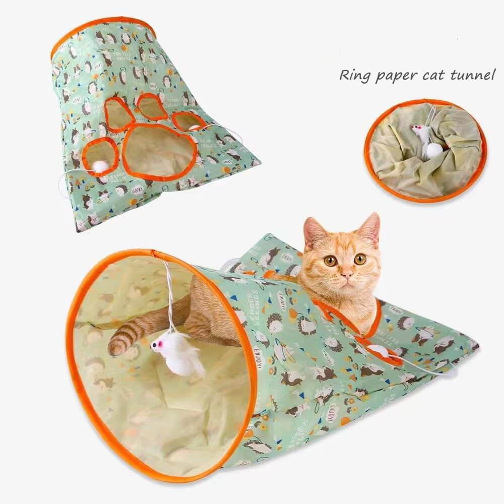 Cat Tunnel Bags Interactive Cat Toy with Plush Ball