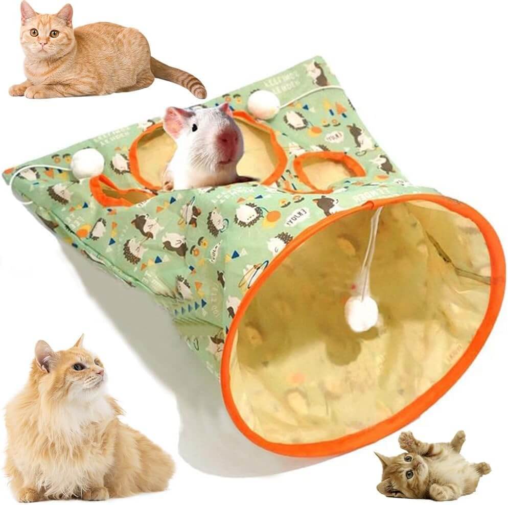 Cat Tunnel Bags Interactive Cat Toy with Plush Ball