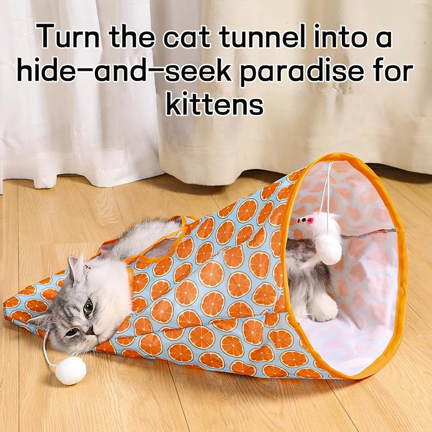 Cat Tunnel Bags Interactive Cat Toy with Plush Ball