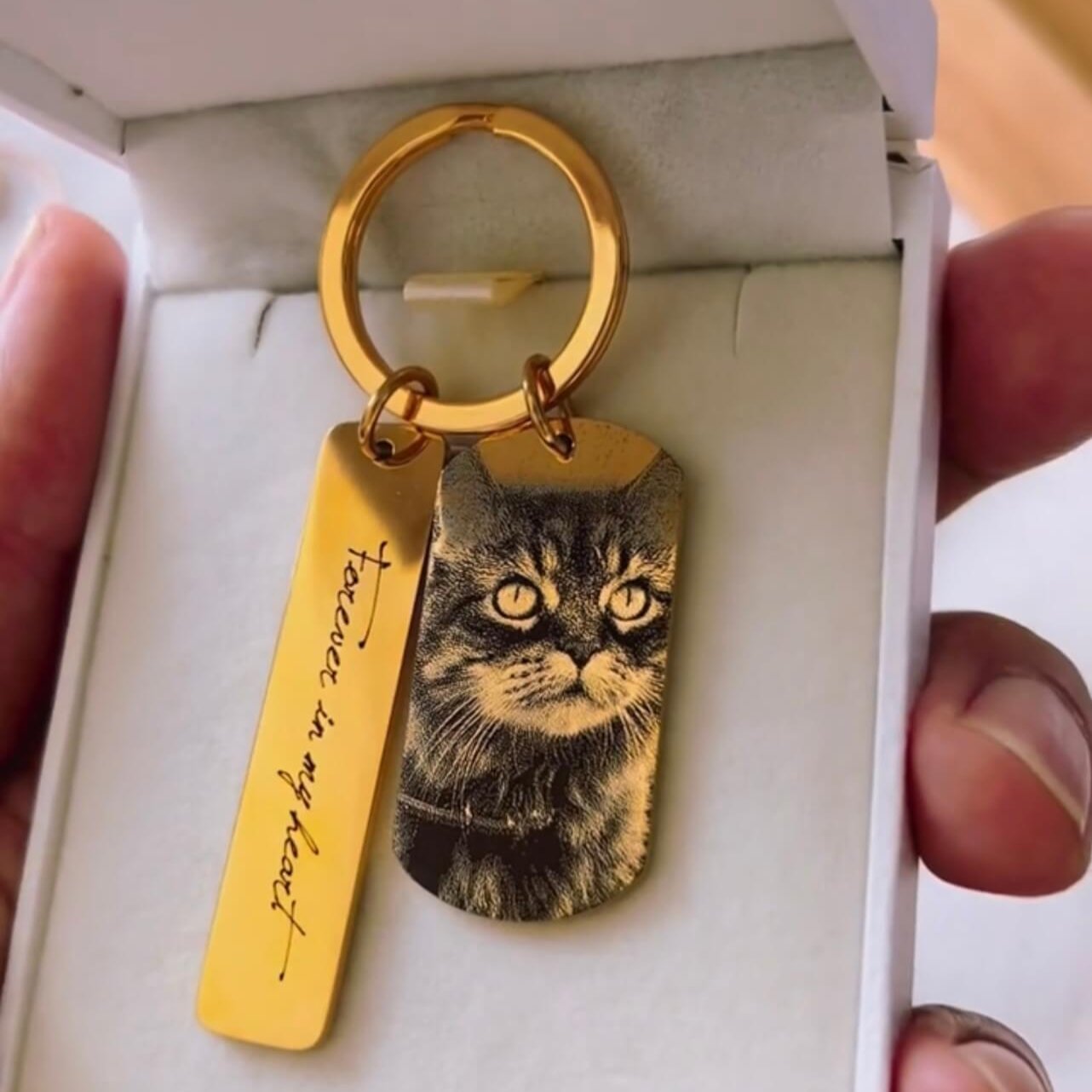 Custom Keychain with Pet Photo