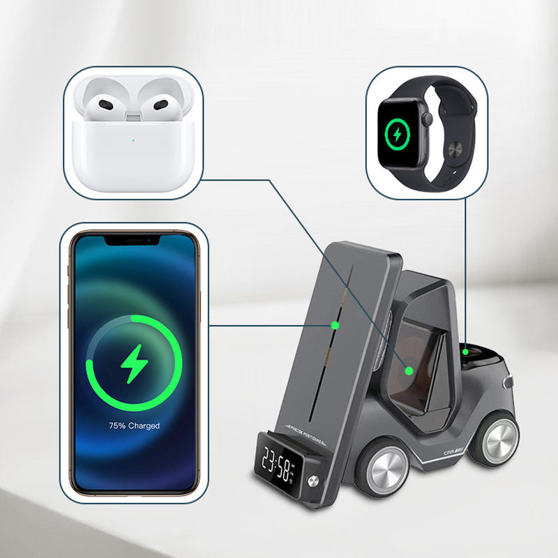 3-in-1-Schnellladehalterung für kabelloses Ladegerät, geeignet für iPhone-Kopfhöreruhr